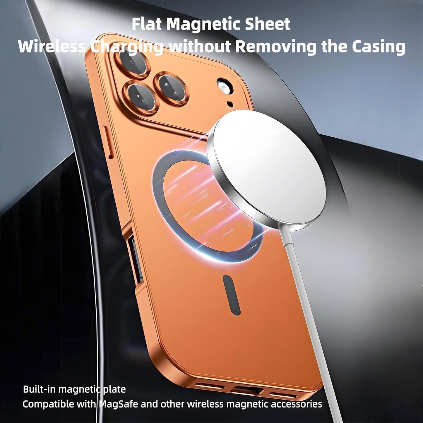 HOVNIER Slim Titanium Silver Phone Case for iPhone 17 Pro Max 6.9" DEMO
