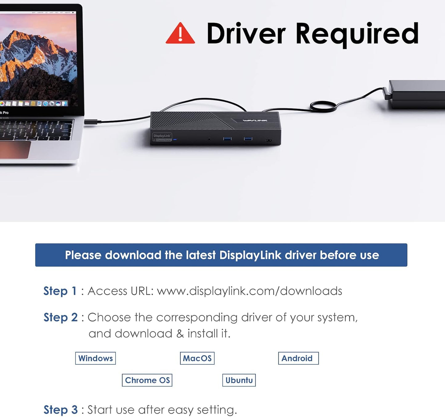 WAVLINK 12-in-1 USB-C Docking Station with 100W Power Delivery, Triple NEW
