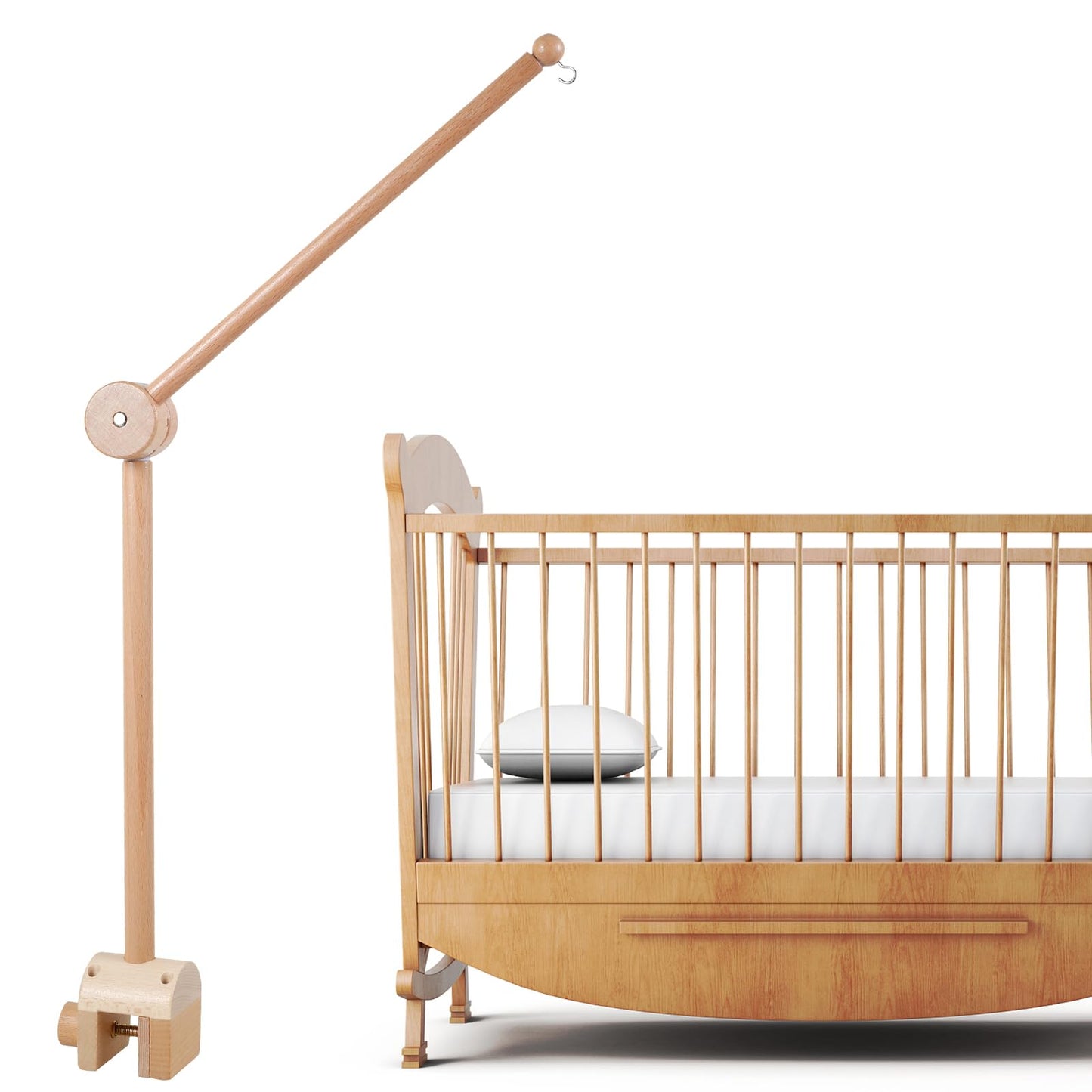 Wooden Baby Mobiles Crib Mobile Arm Holder Hanging Nursery Decor for NEW