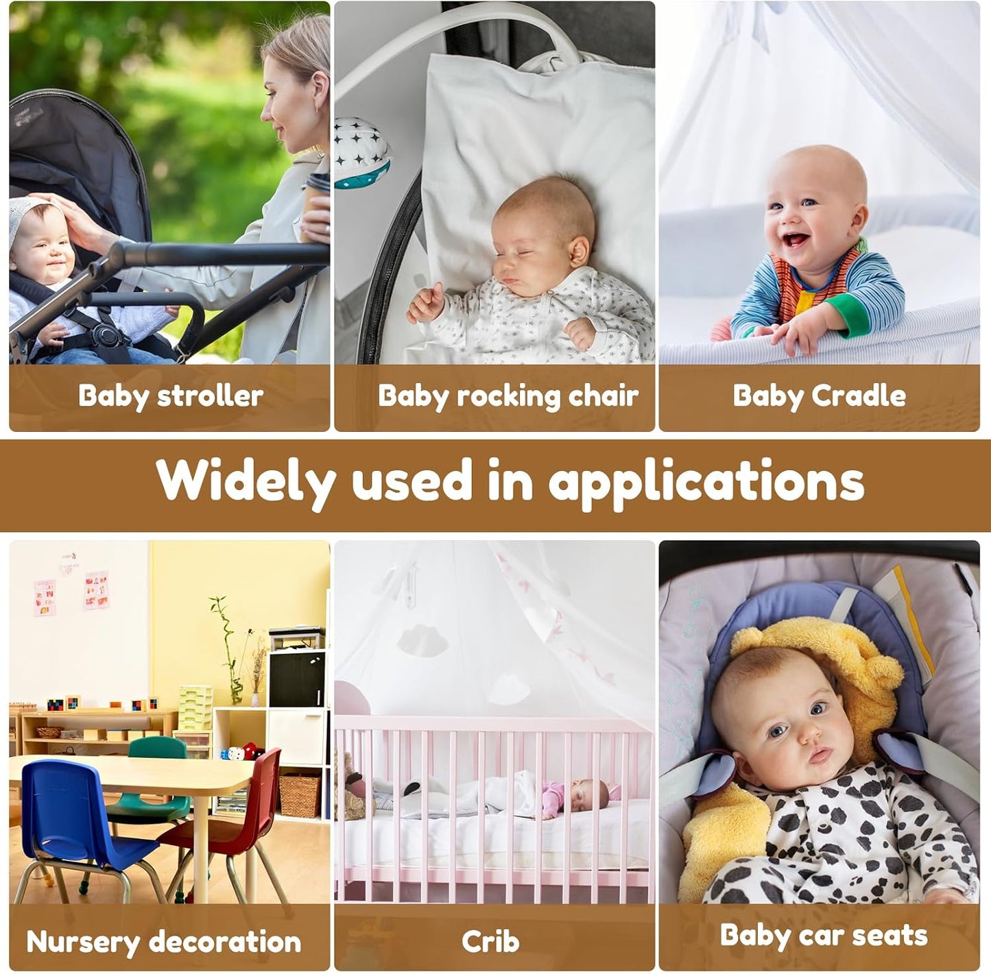 Wooden Baby Mobiles Crib Mobile Arm Holder Hanging Nursery Decor for NEW