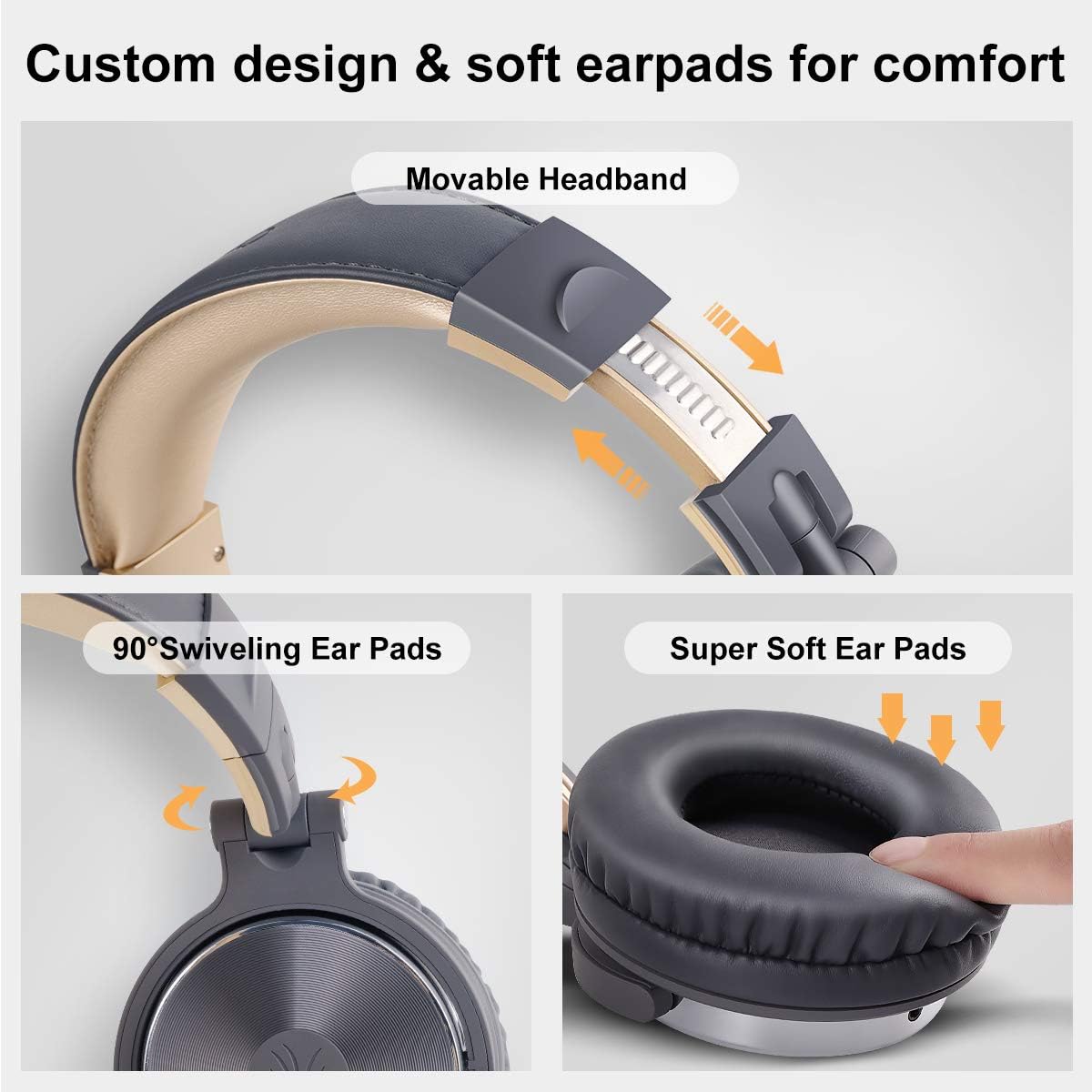 OneOdio Wired Over-Ear Headphones Hi-Res Studio Monitor Mixing DJ Stereo DEMO
