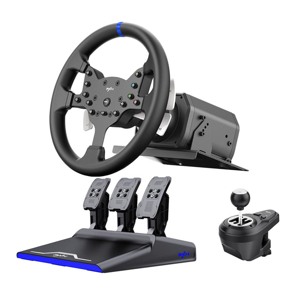 PXN Racing Simulation Force Feedback Gaming Controller Wheel in Black NEW