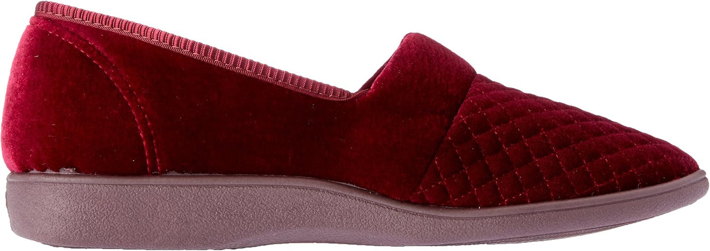 Grosby Women's Comfortable Slip-On Casual Wine Slippers, Size 7 US NEW