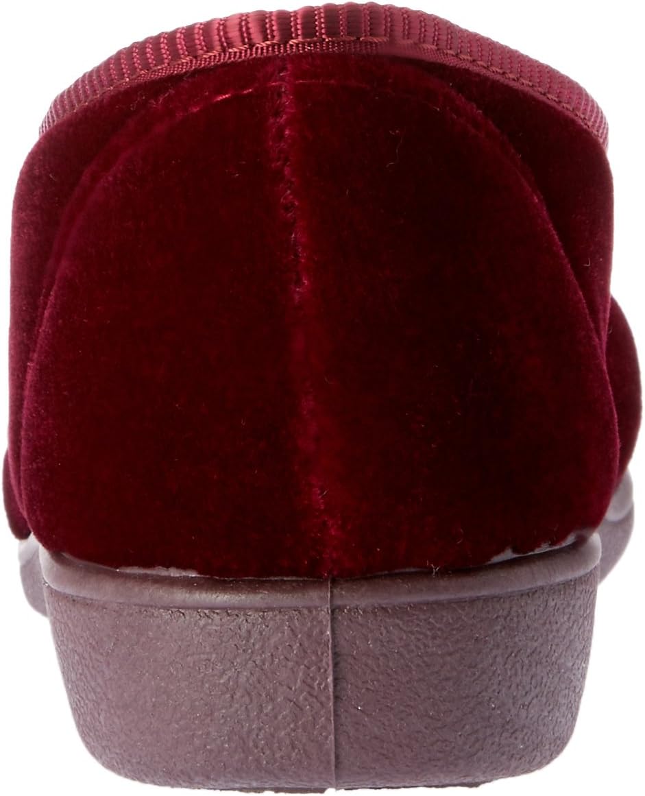 Grosby Women's Comfortable Slip-On Casual Wine Slippers, Size 7 US NEW