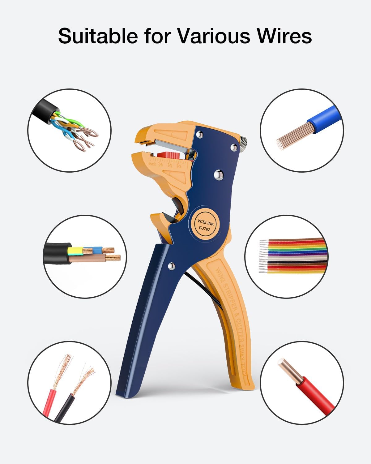 VCELINK Automatic Quick Strip Wire Stripper and Cutter Professional Tool NEW