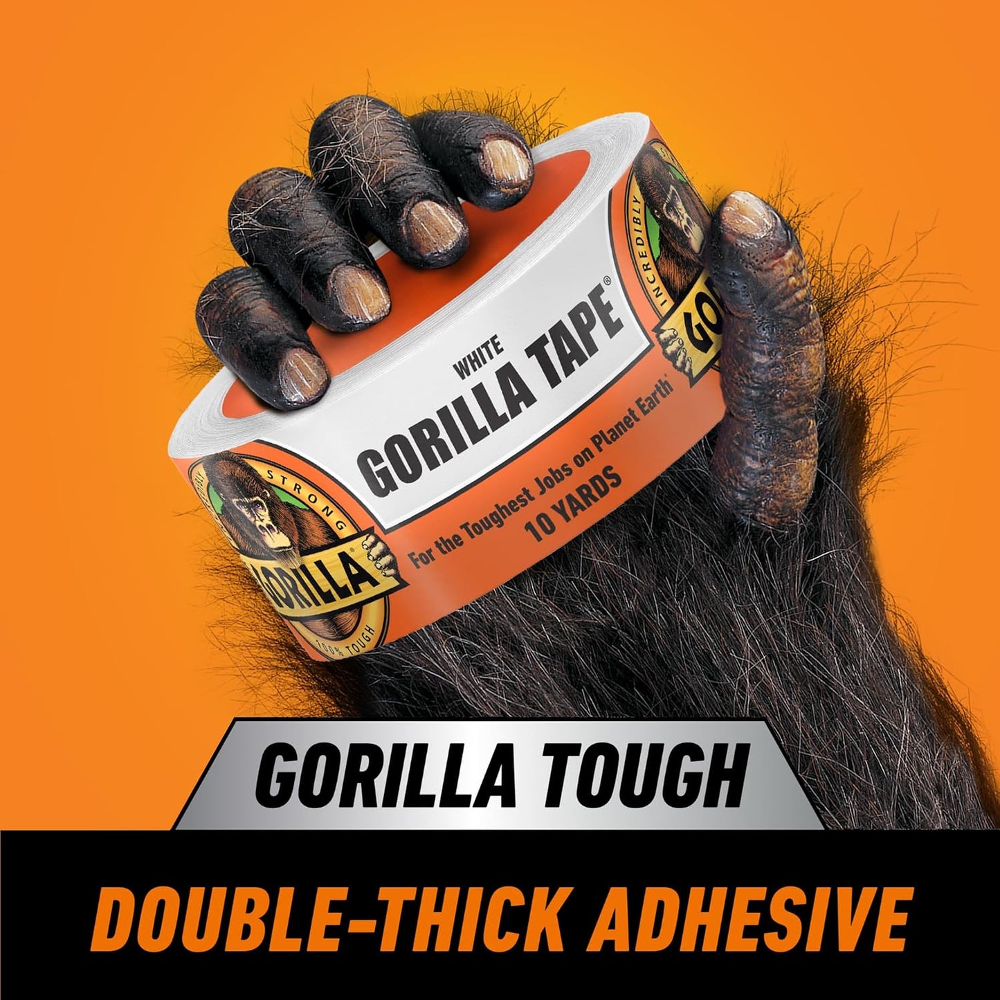 Gorilla Heavy Duty Duct Tape Strong Utility Double Thick White 48mm x 9.1m NEW
