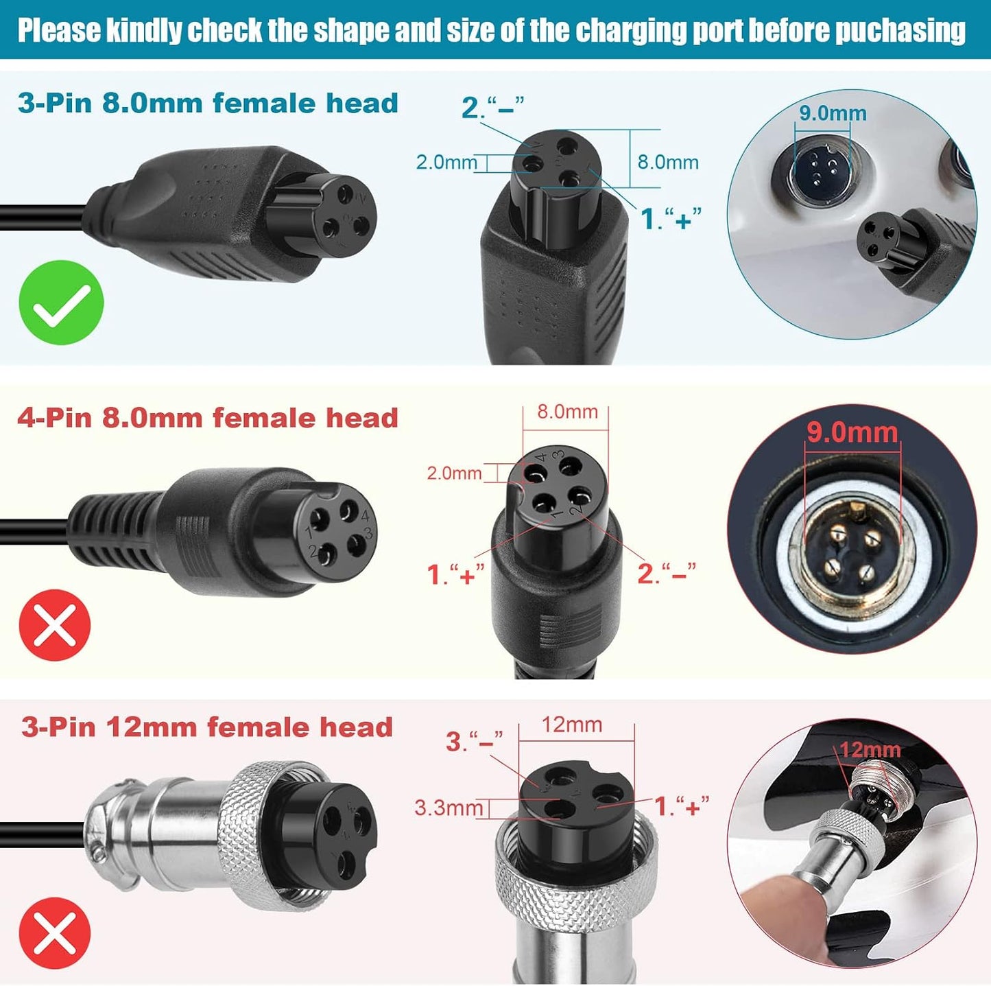 42V 2A Black Electric Scooter Charger - Fast Charging Power Adapter DEMO