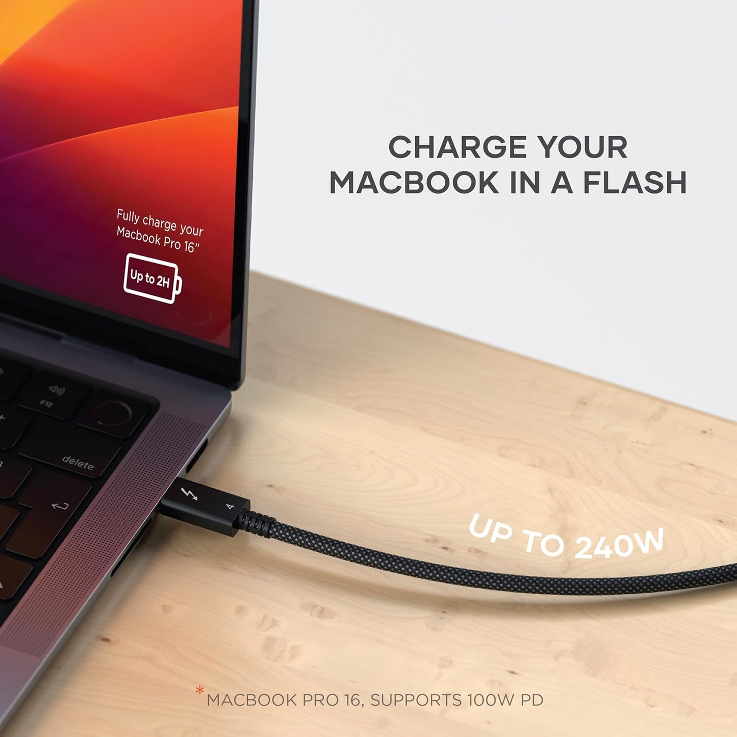 Satechi 1m USB Cables / 3.2ft USB-C Cable 240W PD Charging Space Gray Tech NEW