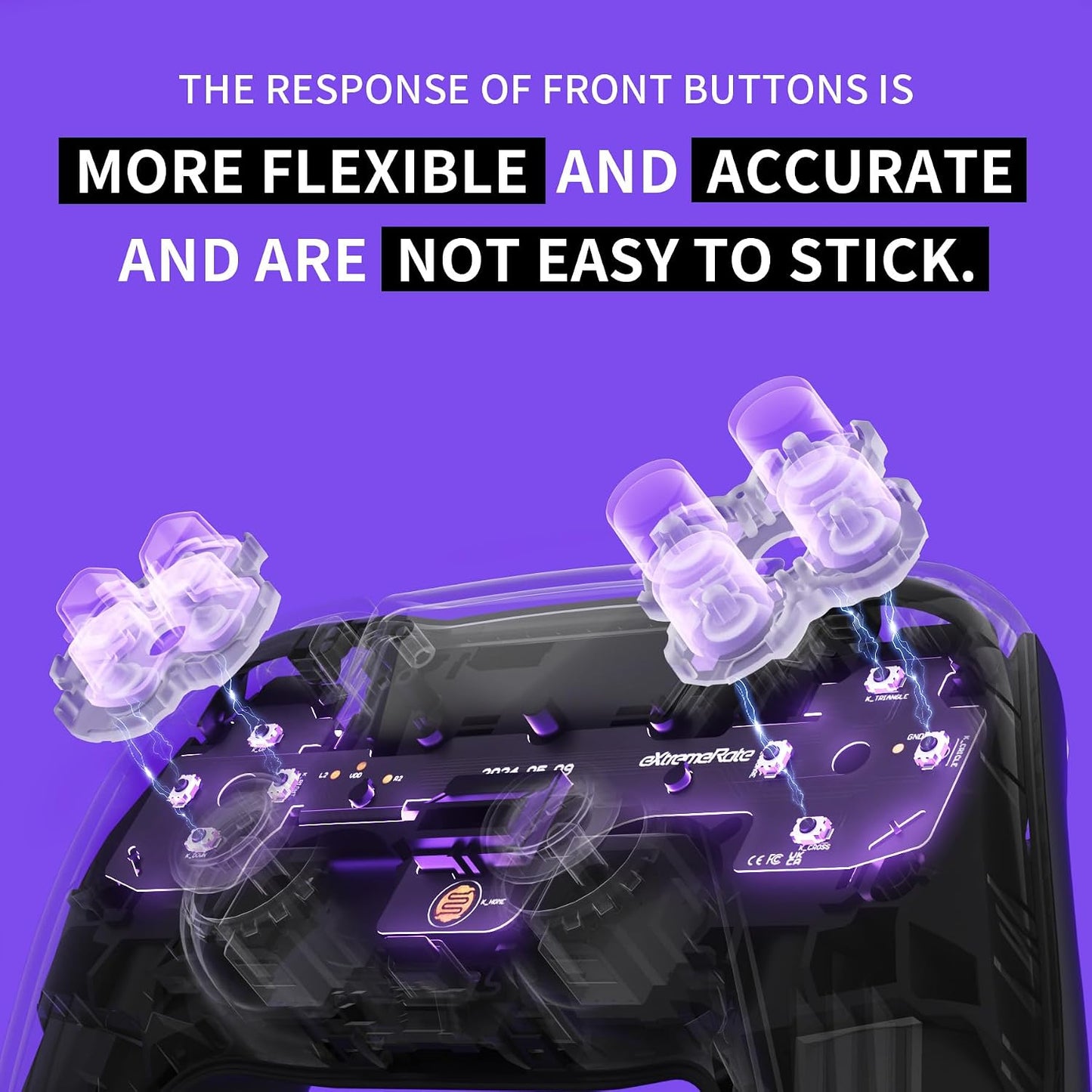 eXtremeRate Clicky Kit V2 Black Accessory for PS5 Controller NEW