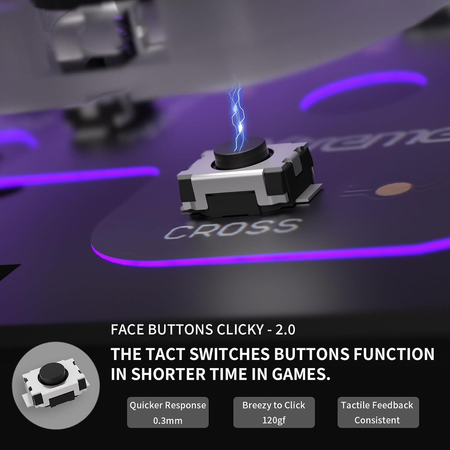 eXtremeRate Clicky Kit V2 Black Accessory for PS5 Controller NEW