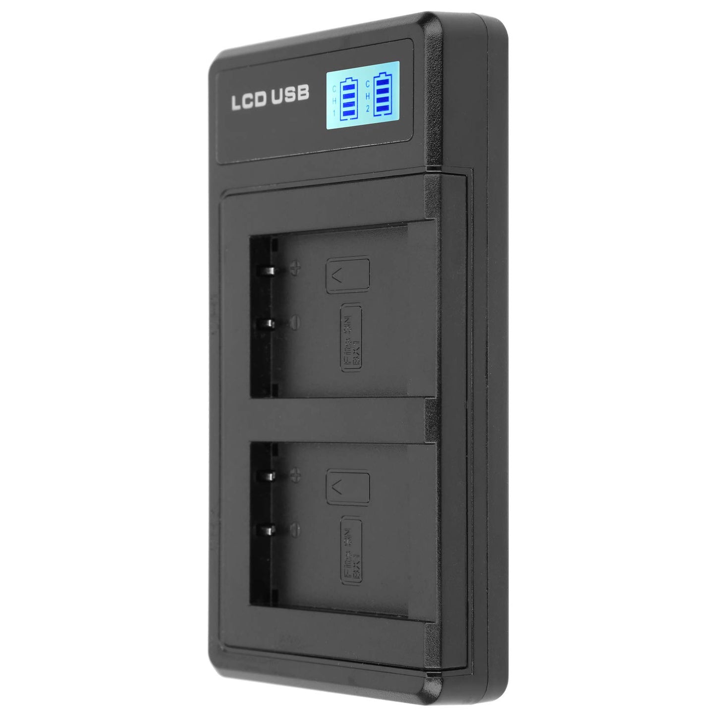 Dual LCD Digital Camera Battery Charger Portable Black for DSLR Cameras DEMO