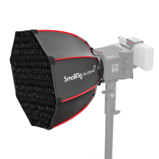 SMALLRIG Mini Parabolic Soft Box with Quick Release, Black & Red, for NEW