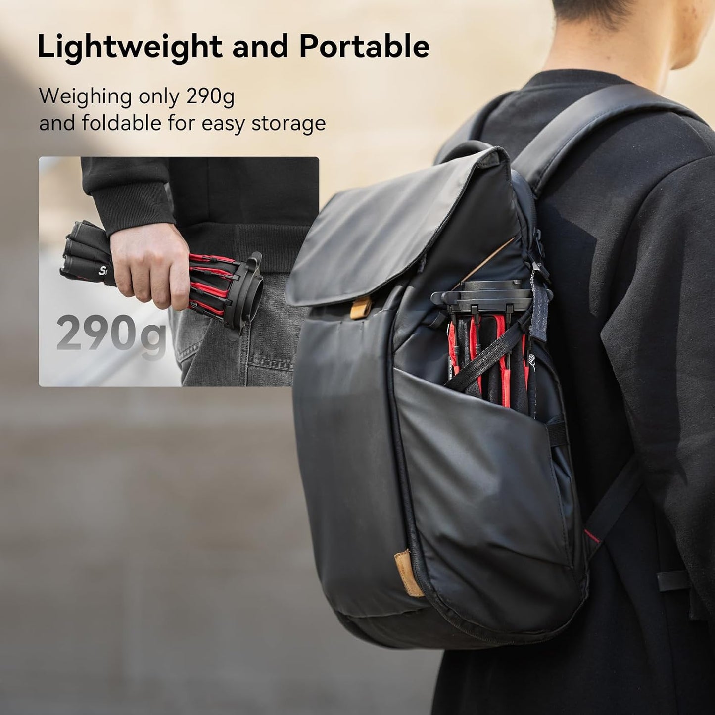 SMALLRIG Mini Parabolic Soft Box with Quick Release, Black & Red, for NEW