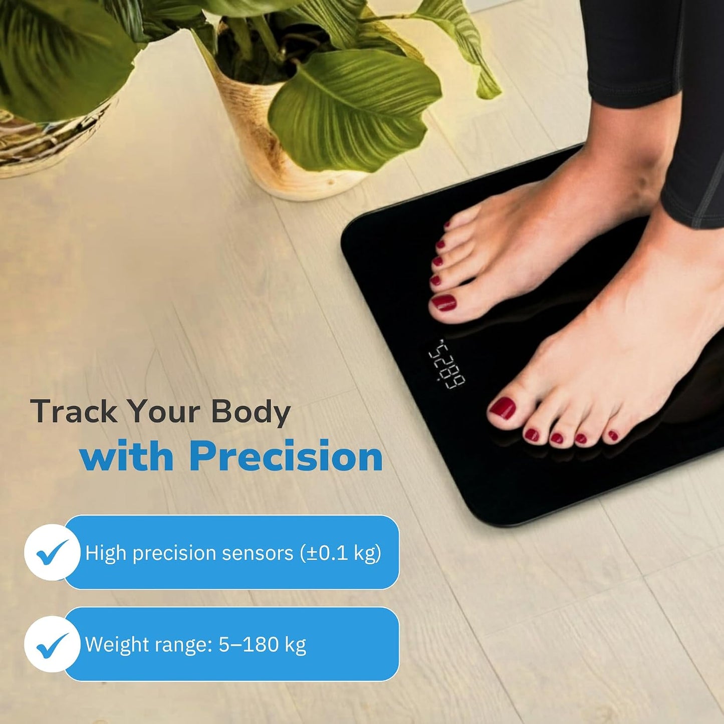Origin Medical Premium Black Digital Bathroom Body Weight Scale for Home DEMO