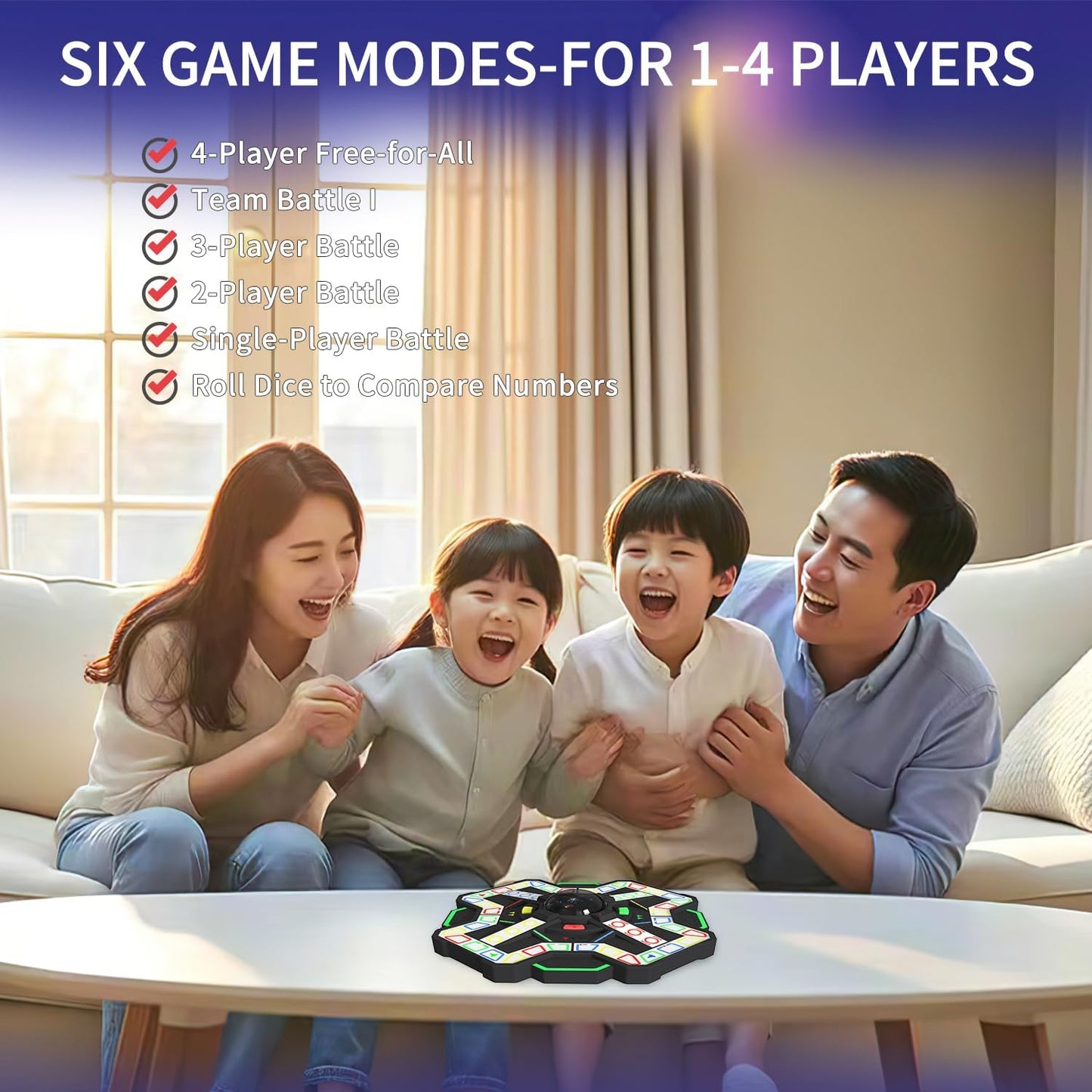 Multicolored Star-Themed Electronic Chess Board Game with Lights, 25 cm NEW
