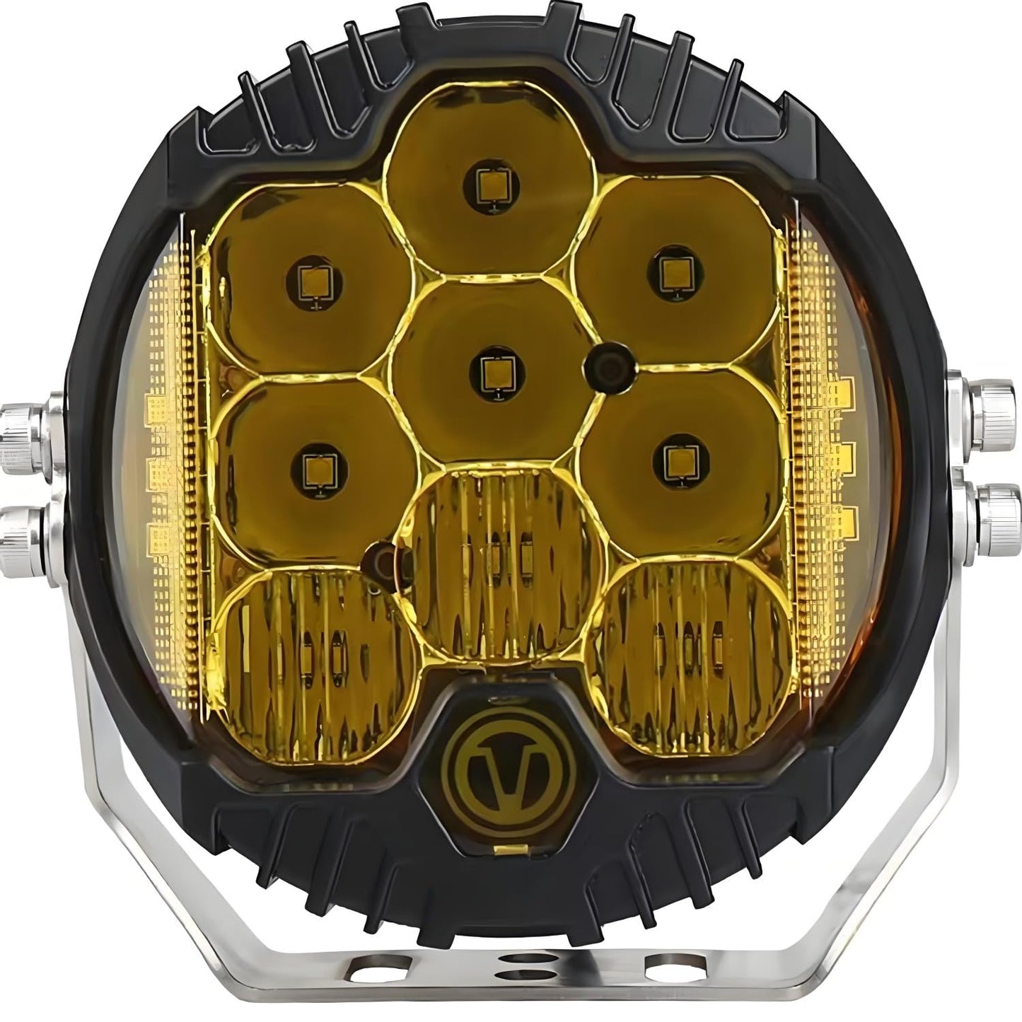 50W LED Driving Light Bar Side Shooter Off Road Work Lights 5" Yellow Size NEW