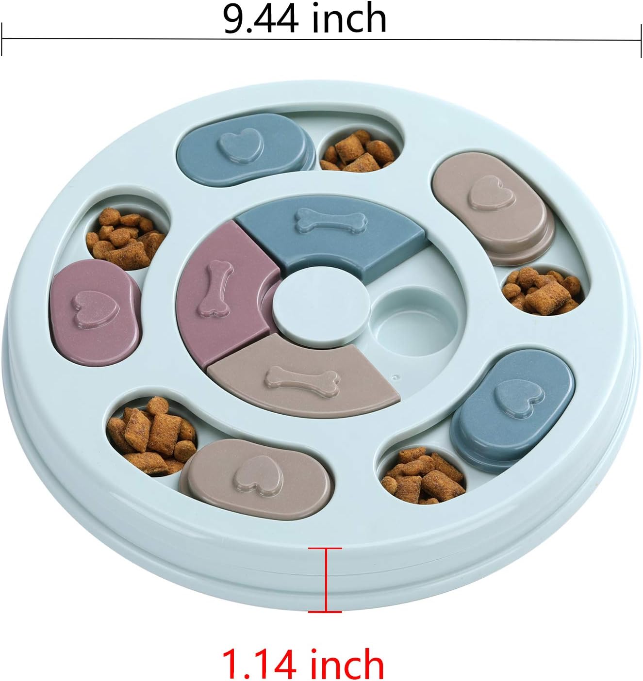 Engaging Blue Pet Bowls Interactive Dog Puzzle Toy for IQ Training & Mental NEW