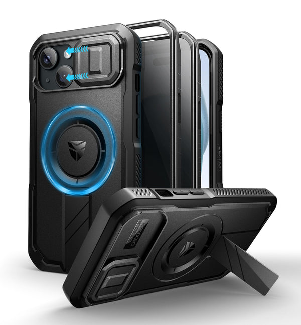 Dexnor iPhone 15 Privacy Black Slide Camera Cover Adjustable Phone Case DEMO
