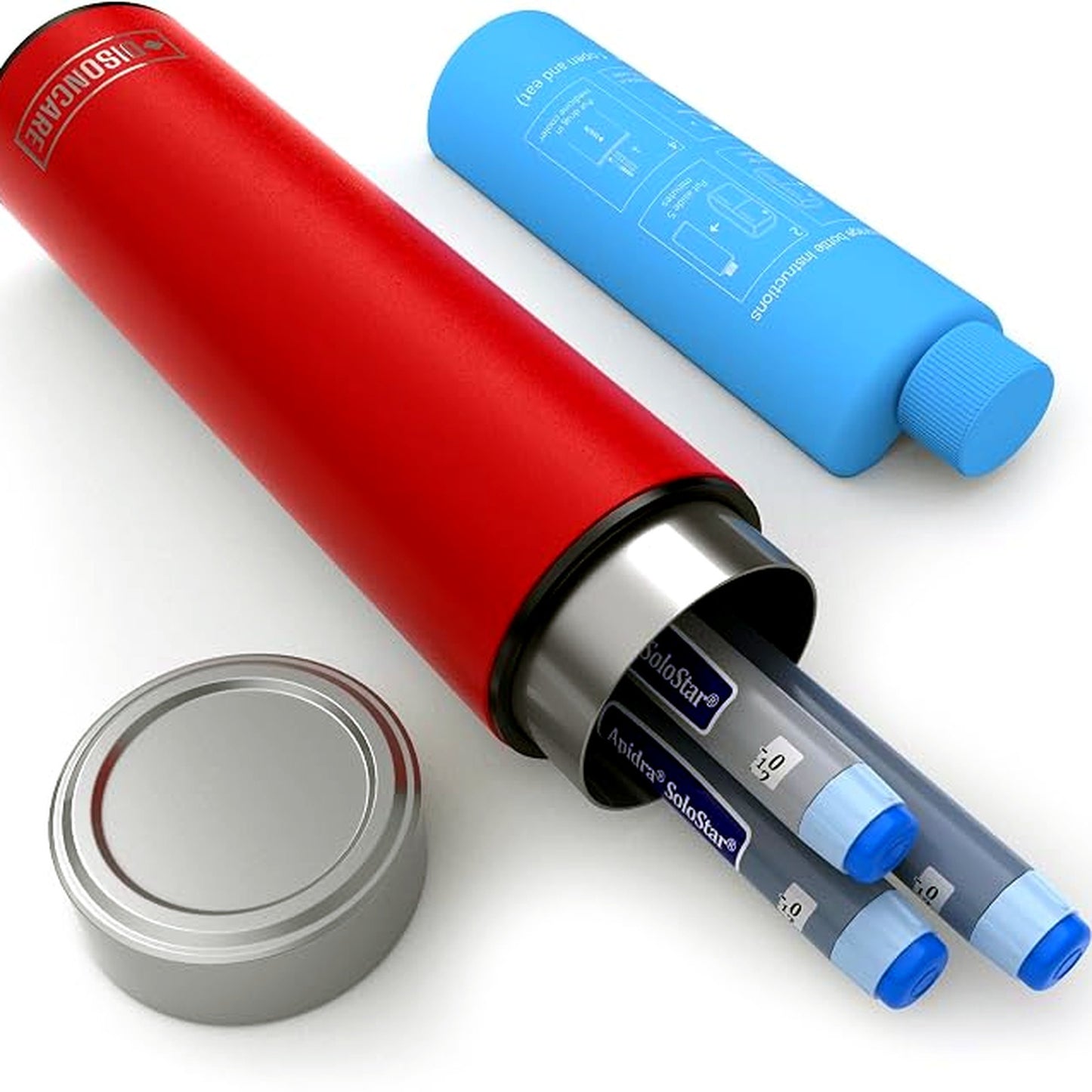 DISONCARE Diabetes Insulin Pen Cooler Travel Case Stainless Steel Rescue NEW