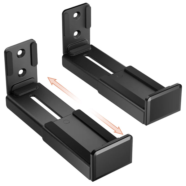 Universal Soundbar Wall Mount Dual Brackets for Most Mounts in Black NEW