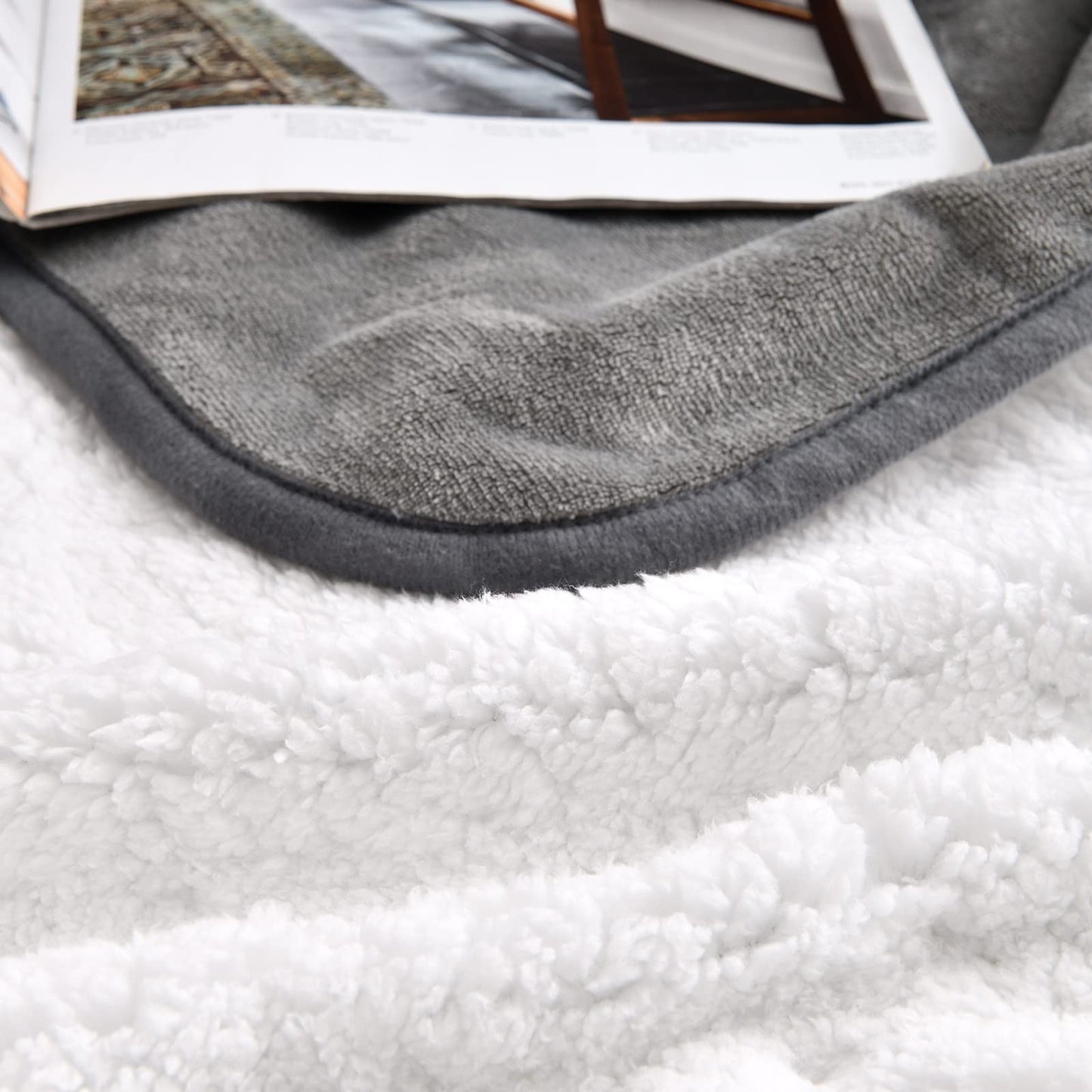 Soft Grey Bed Blankets Plush Waterproof Bed Blanket Cozy Throw, 60x80 inches NEW
