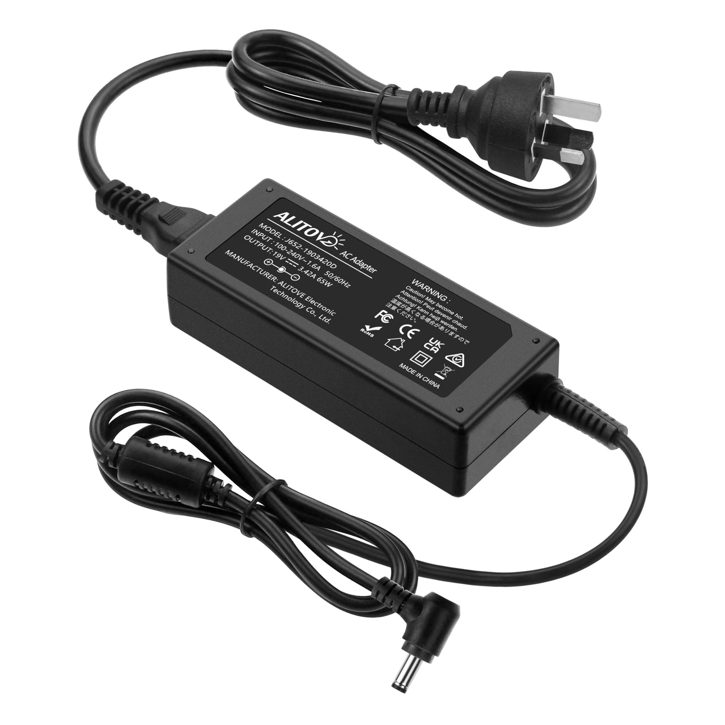65W Black AC Adapters AC Adapter Power Supply for 19V LCD LED Monitor DEMO