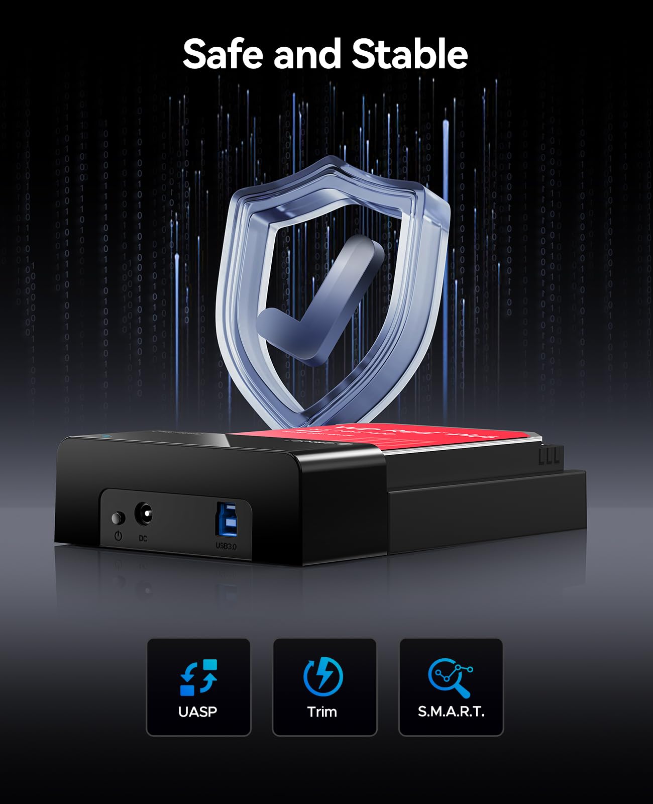ORICO Lay-Flat USB 3.0 UASP Docking Station for Laptops & Desktops, Black DEMO