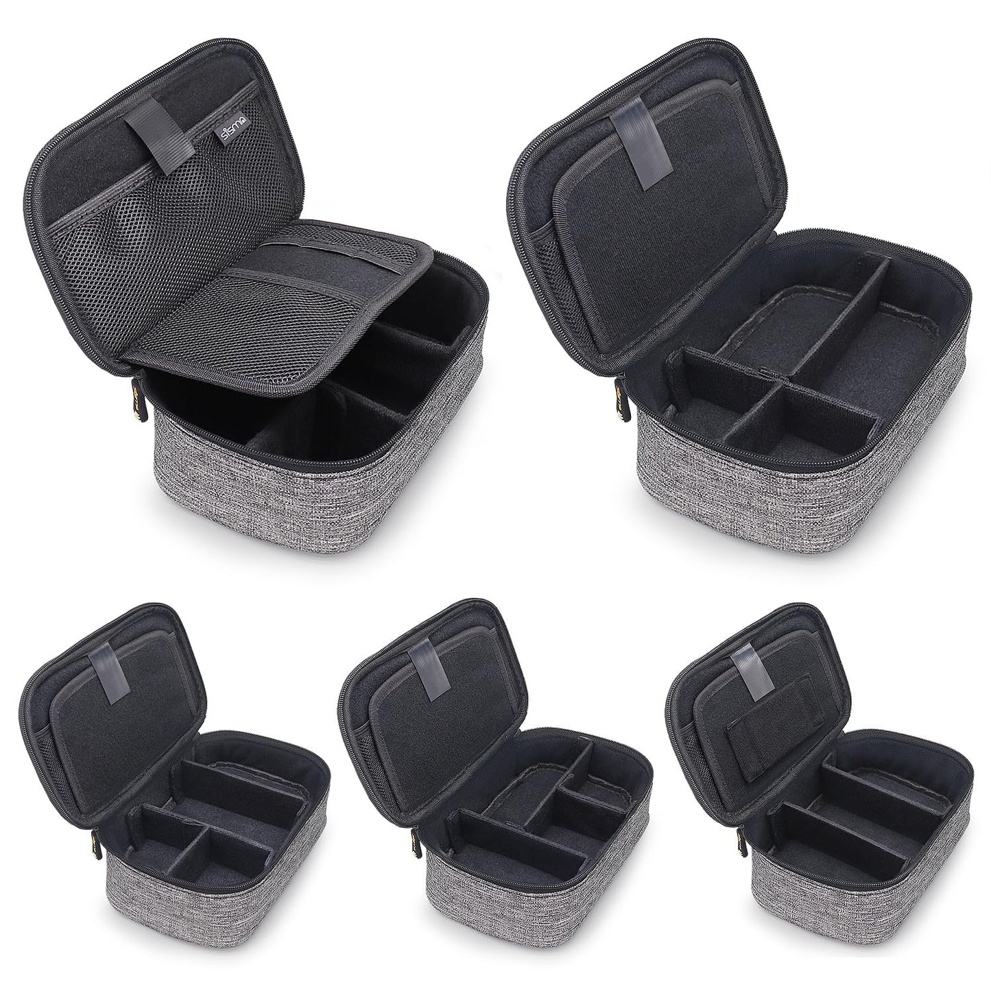 sisma Gray 1680D Fabric Travel Cable Organizer Bag for Carry-On Luggage NEW