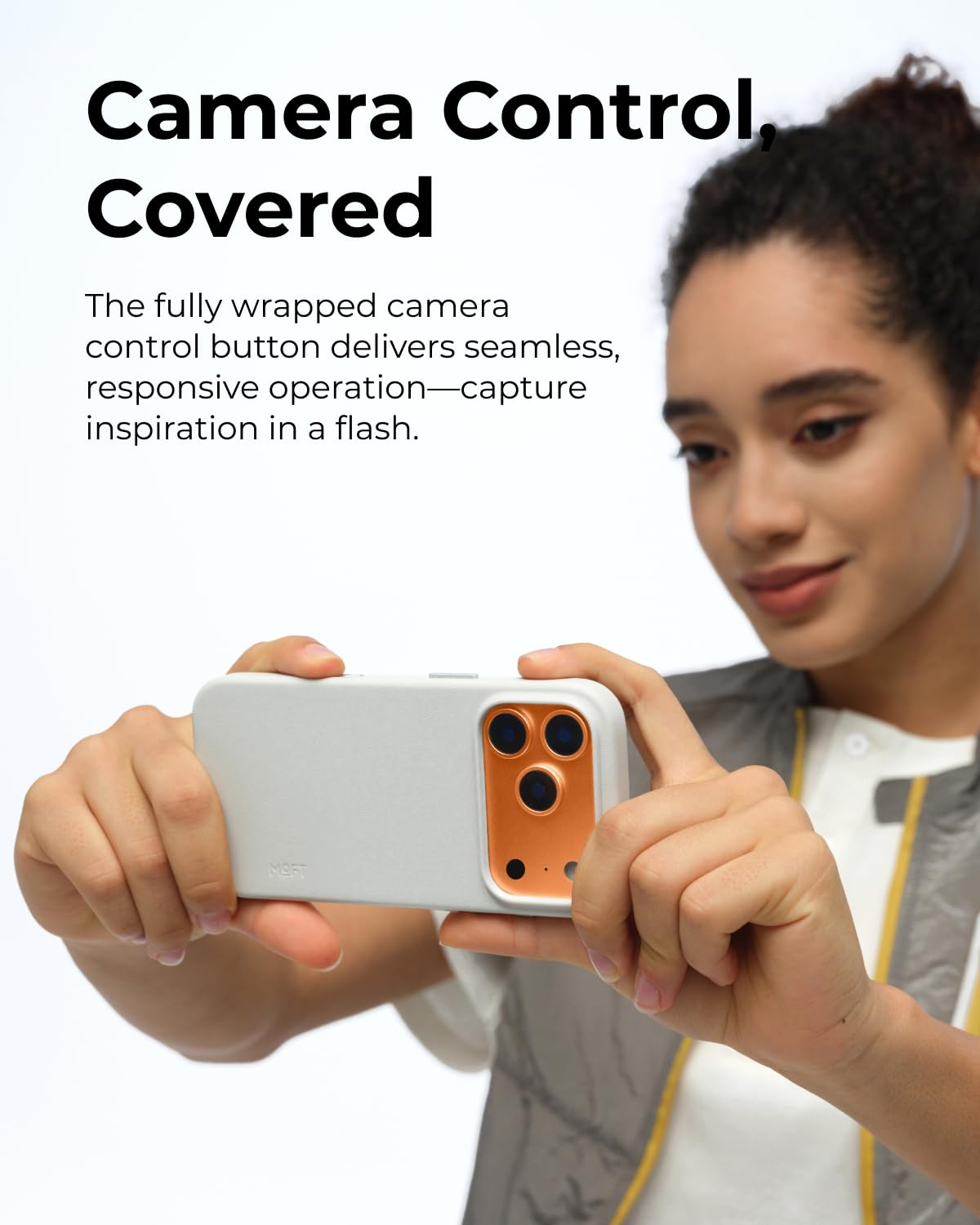 MOFT Snap-On Vegan Leather Phone Case for iPhone 17 Pro Max Misty Cove DEMO