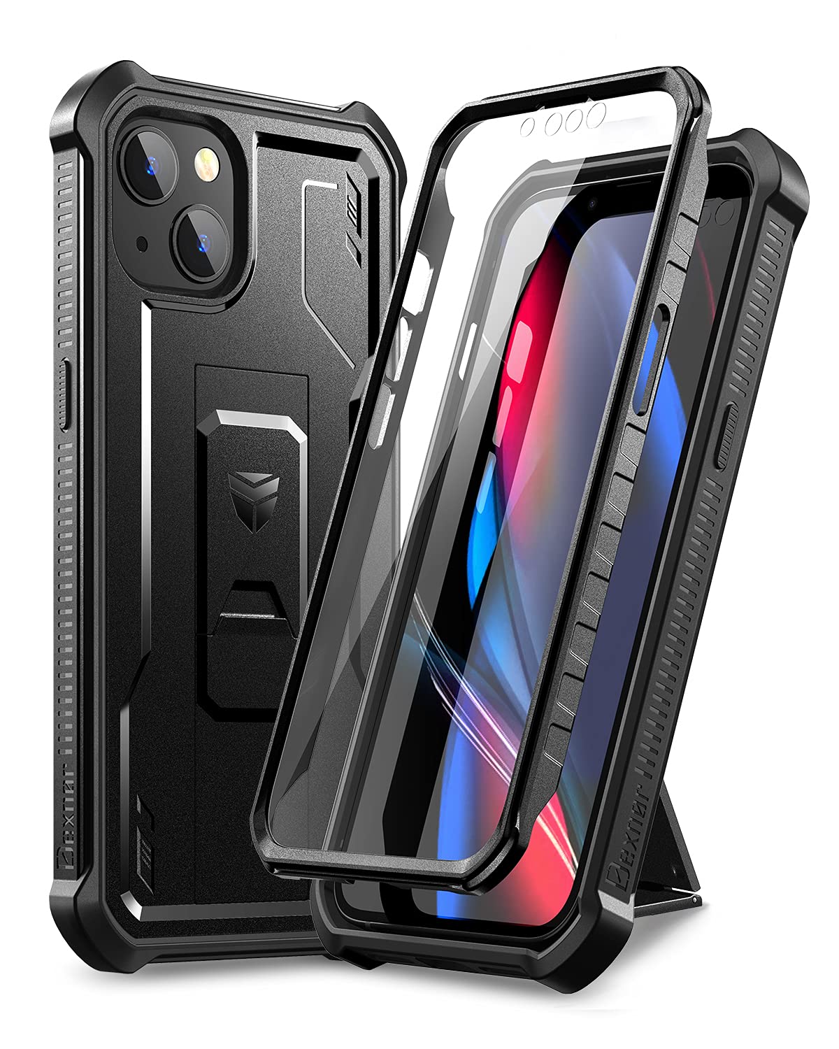 Dexnor Black iPhone 13/14 Case with Built-in Screen Protector - Protective DEMO