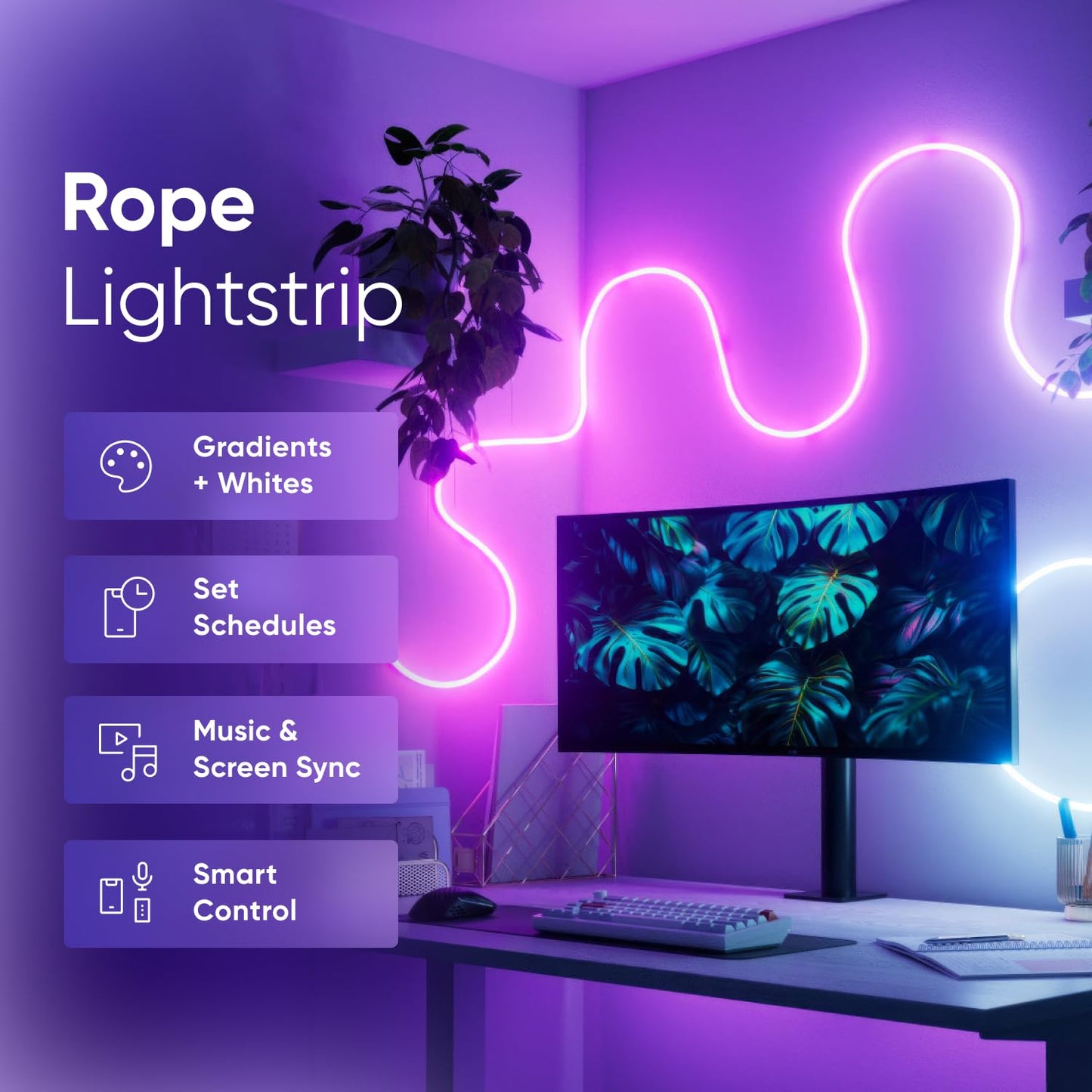 Nanoleaf Smart LED Strips 16.4ft Flexible Lighting for Home Decor Size 5m DEMO