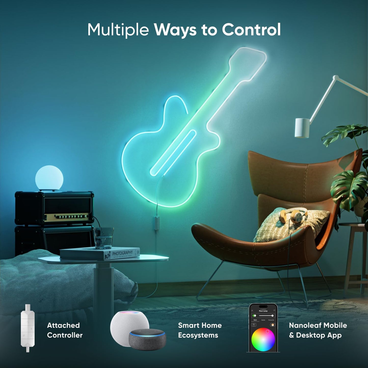 Nanoleaf Smart LED Strips 16.4ft Flexible Lighting for Home Decor Size 5m DEMO