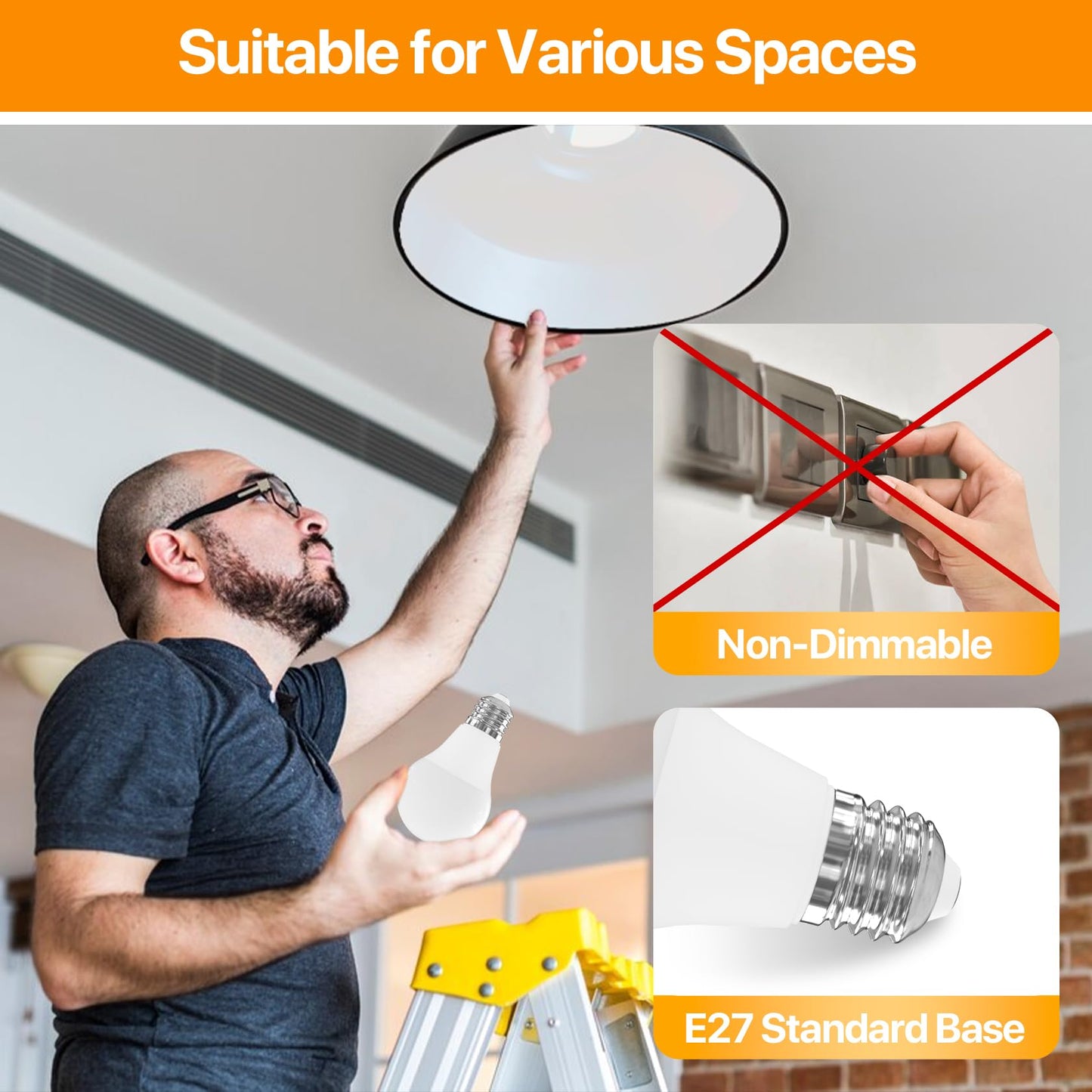 E27 LED LED Bulbs Bulb 9W=60W 900LM Warm White 3000K Bright Energy DEMO
