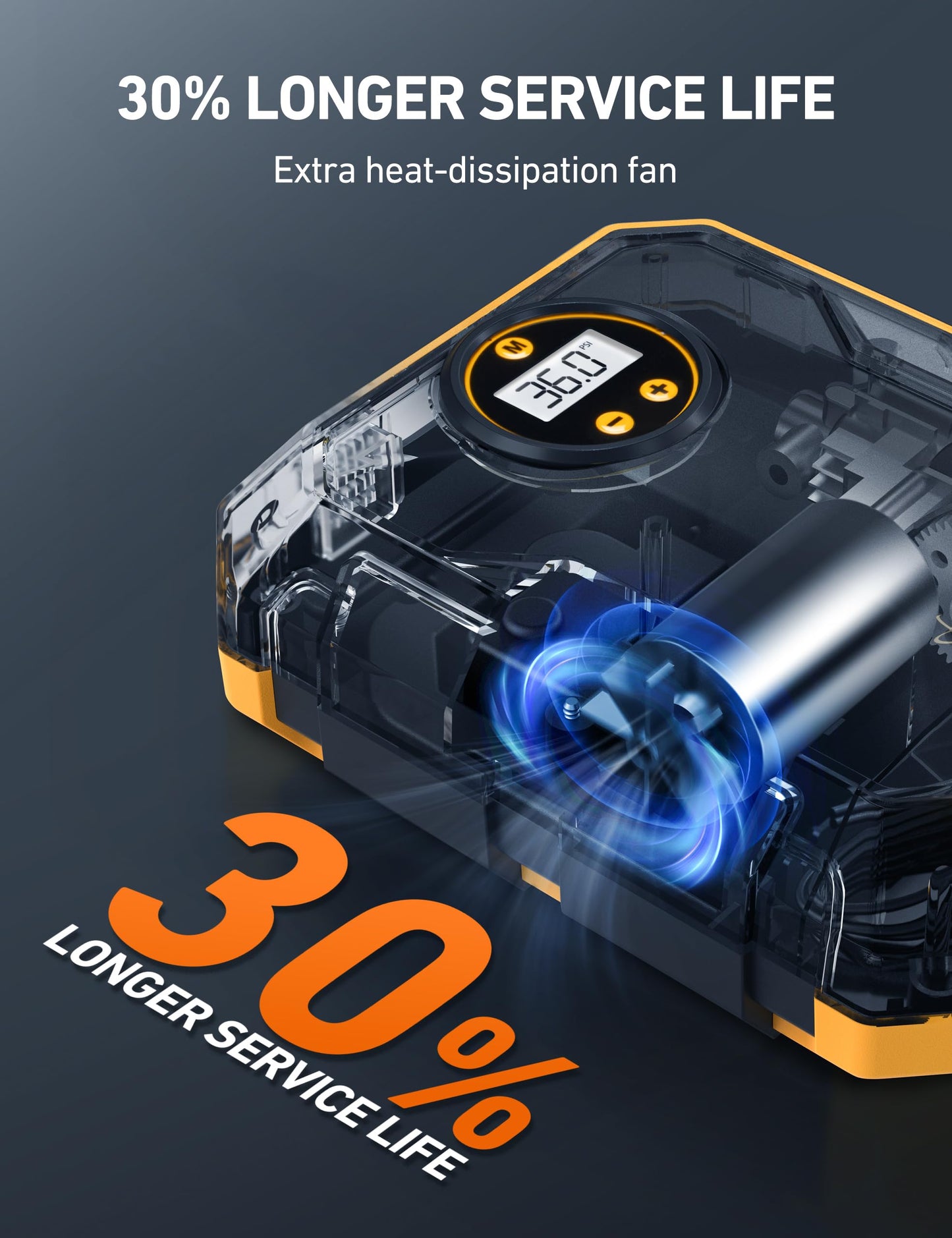 AstroAI 12V DC Portable Air Compressor Tire Inflator for Car, Bike, and DEMO