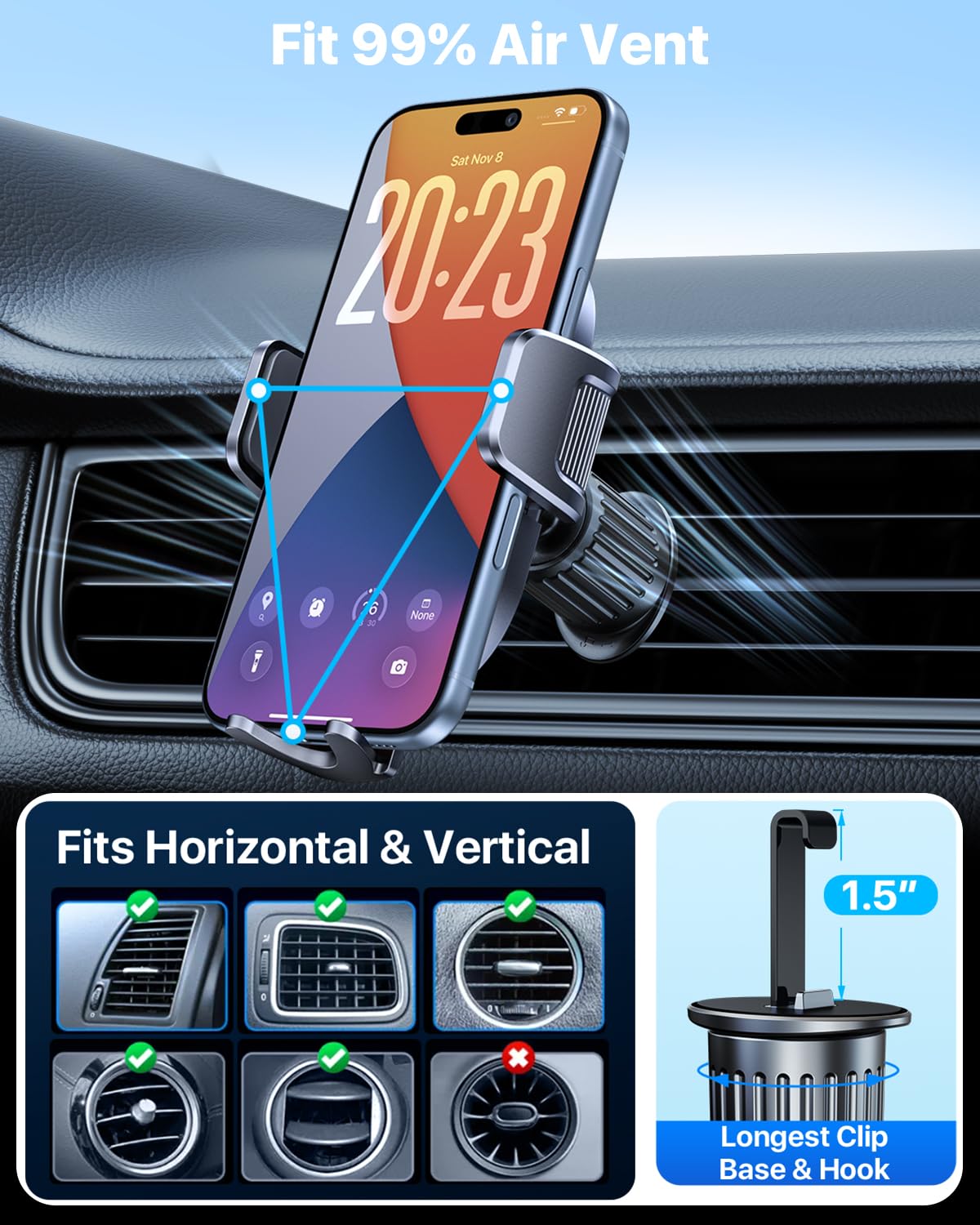 vanva Dash-Mounted Phone Holder for Vehicles - Secure Hands-Free Driving DEMO