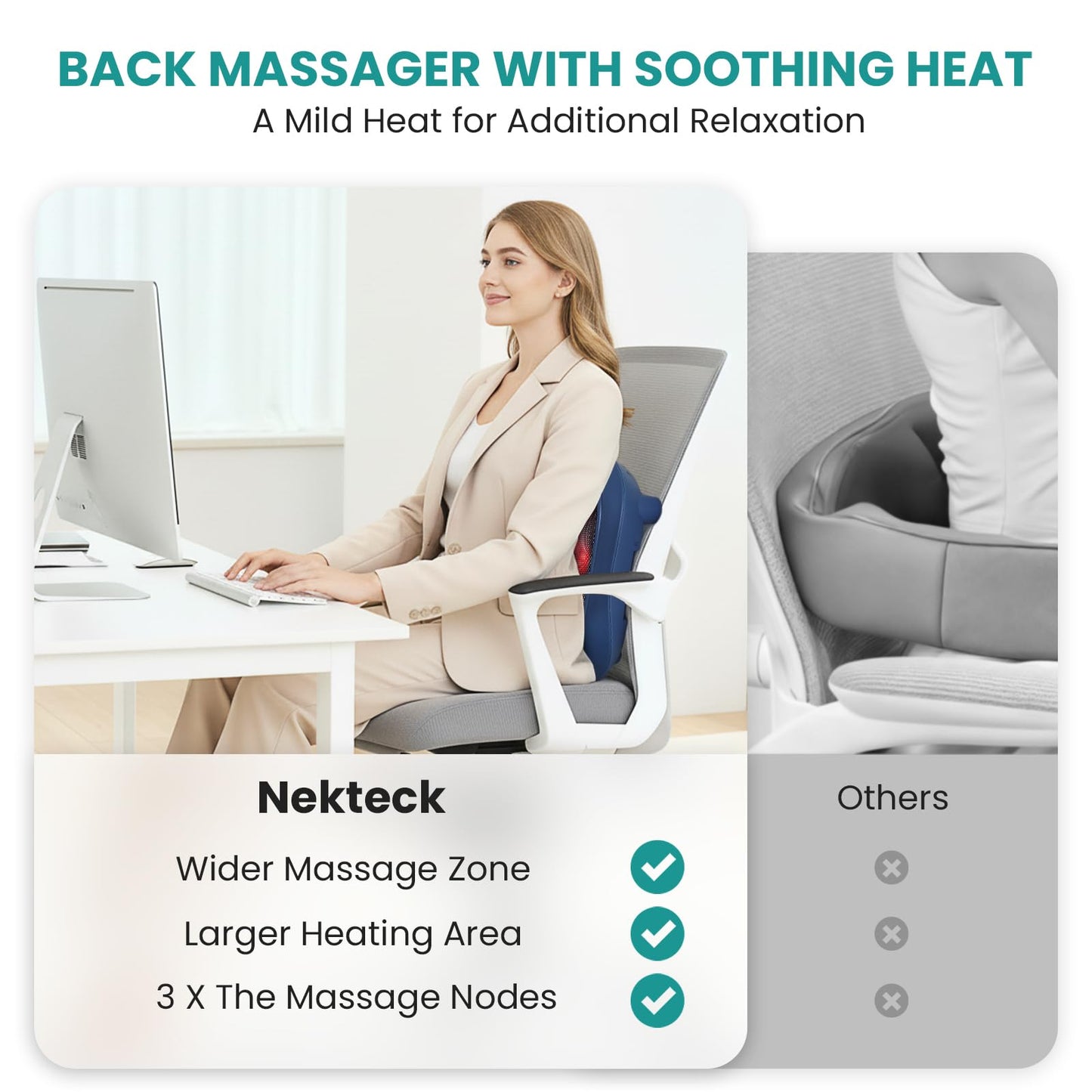 Nekteck Electric Foot Spa Massager with Shiatsu Heat Therapy, Blue, DEMO