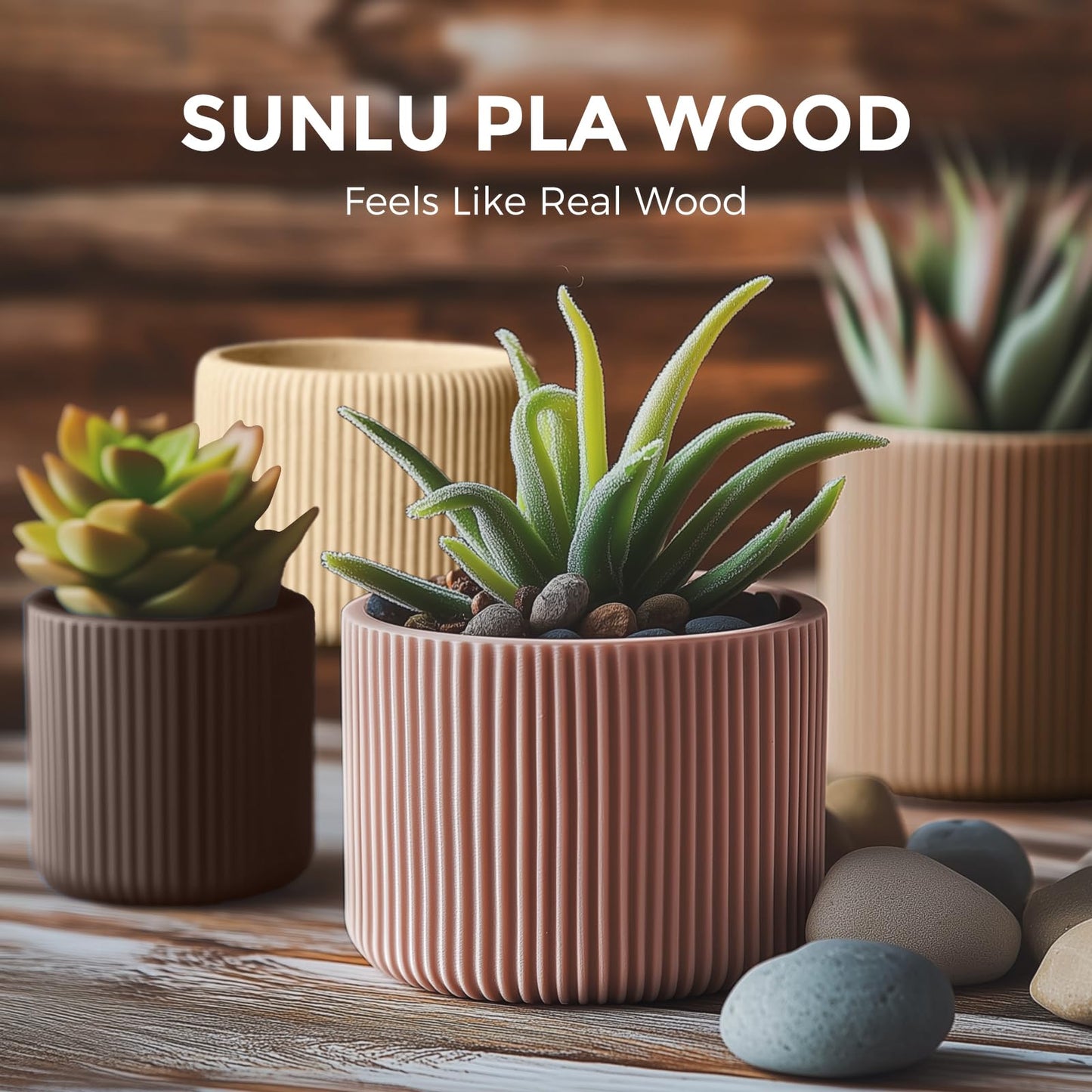 SUNLU 250g PLA Filament Bundle in Walnut, Logs, Cherry, Maple Colors for 3D NEW