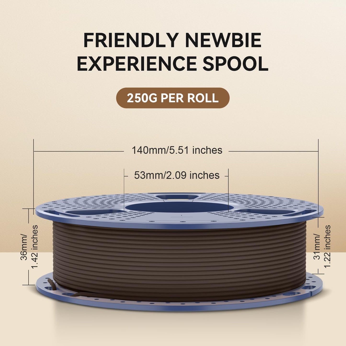 SUNLU 250g PLA Filament Bundle in Walnut, Logs, Cherry, Maple Colors for 3D NEW