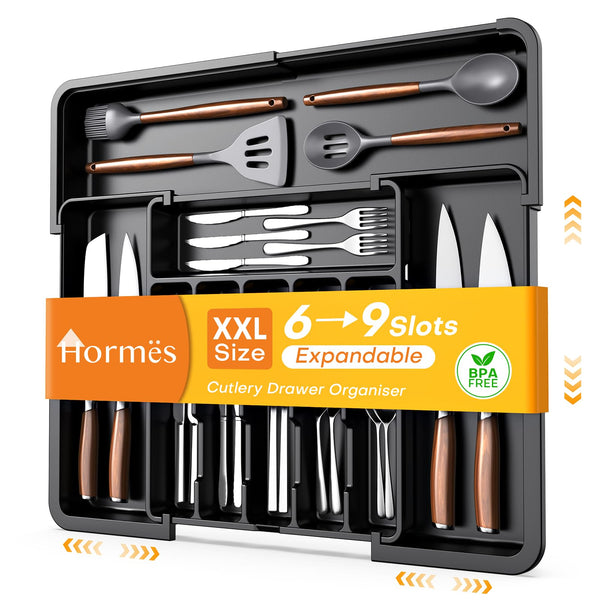 Adjustable Expandable Kitchen Drawer Organizer Utensil Rack Storage System NEW