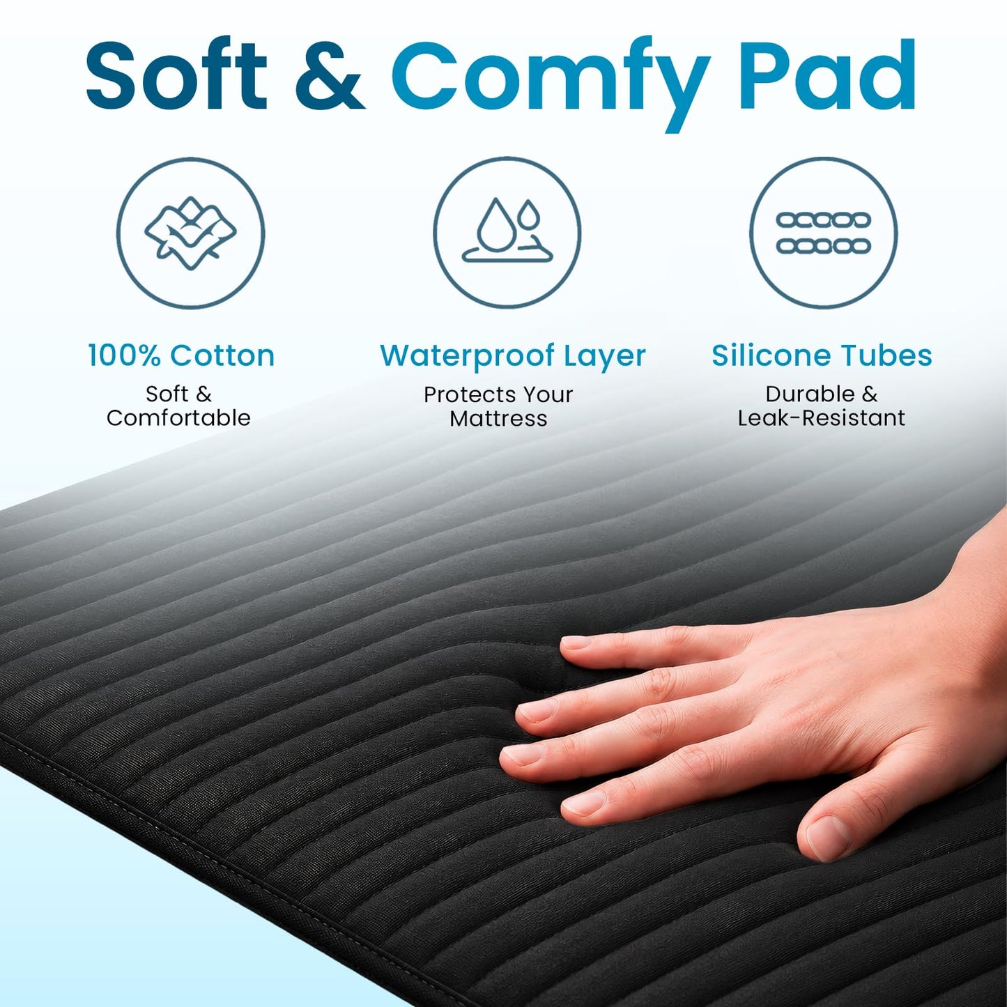 Adamson Electric Mattress Pad Cooling System Breathable Cotton Twin Size NEW