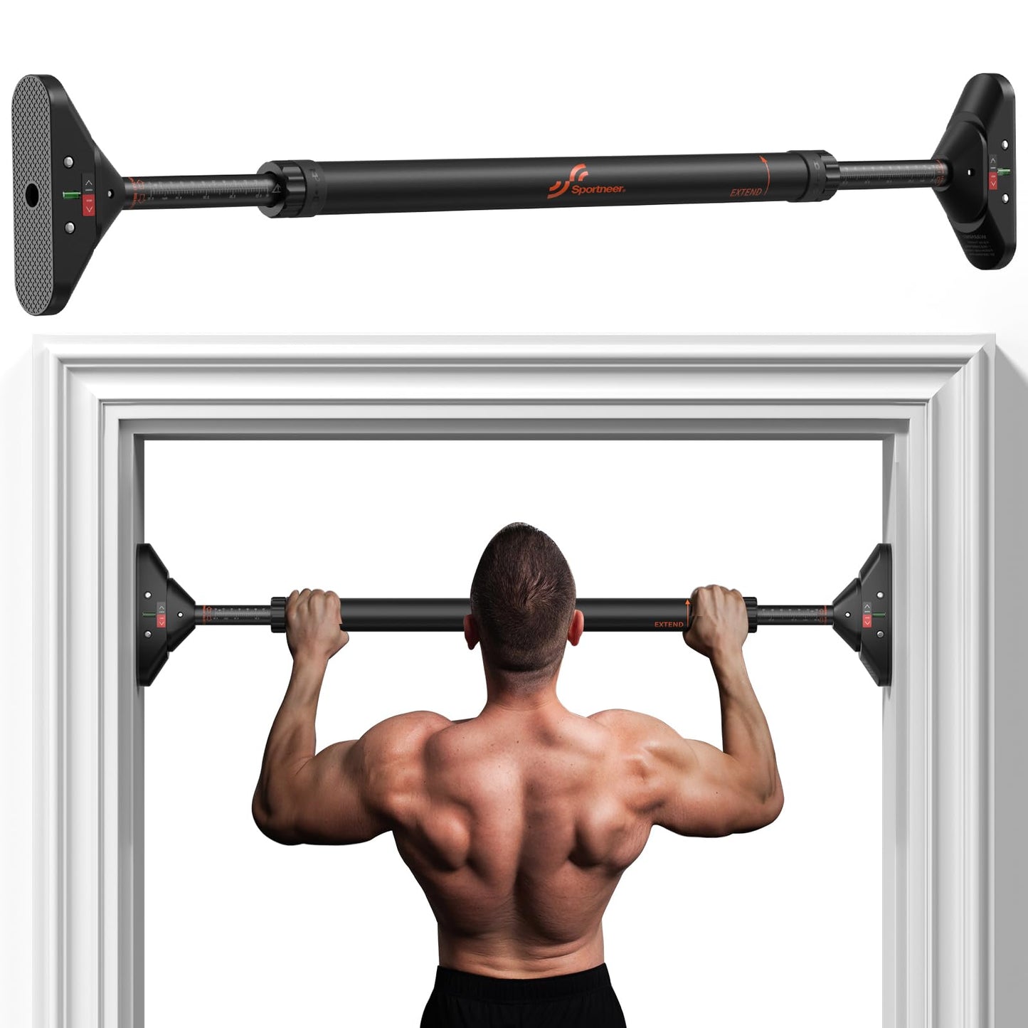 Sportneer Adjustable Pull-Up Bar for Strength Training Chin-Up Exercise DEMO