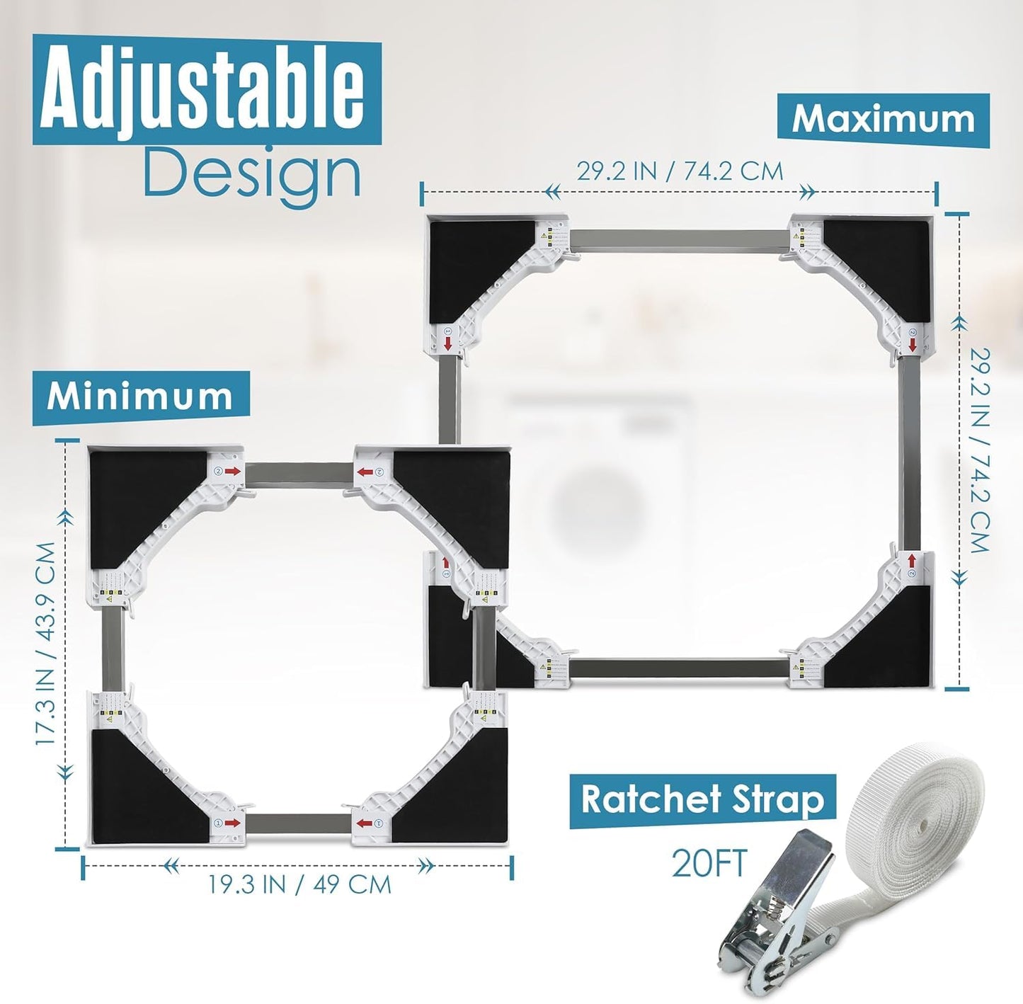 Universal Stacking Kit for Washer and Dryer - White Appliance Accessory NEW
