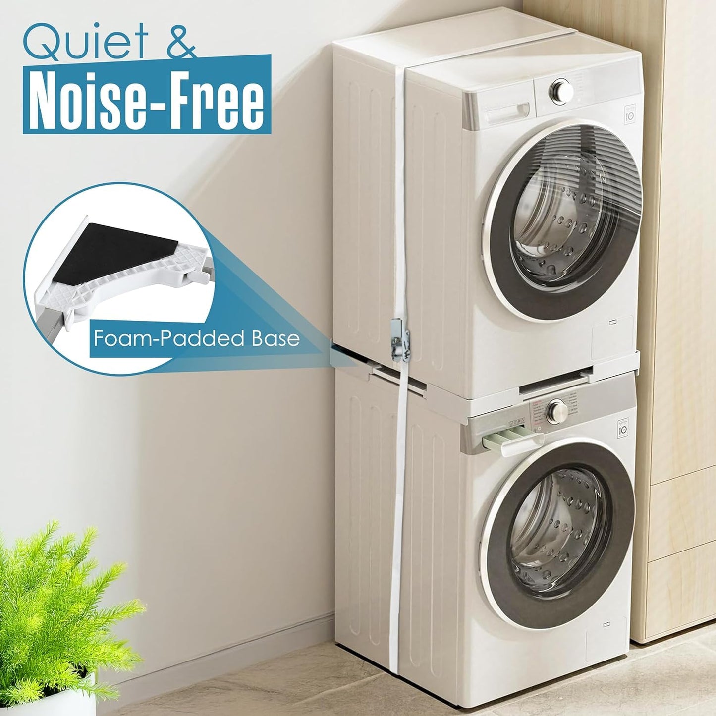 Universal Stacking Kit for Washer and Dryer - White Appliance Accessory NEW