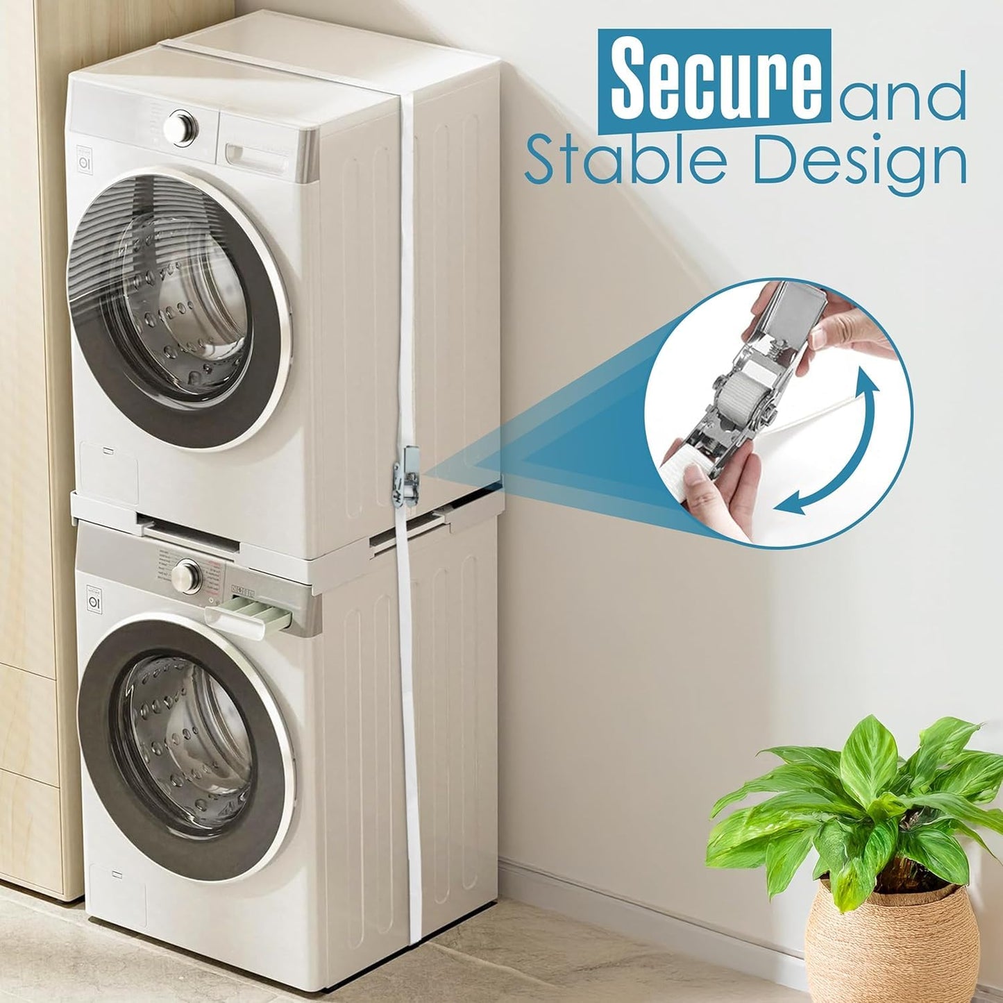Universal Stacking Kit for Washer and Dryer - White Appliance Accessory NEW
