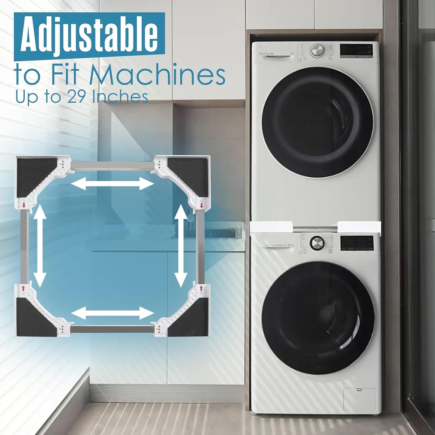 Universal Stacking Kit for Washer and Dryer - White Appliance Accessory NEW