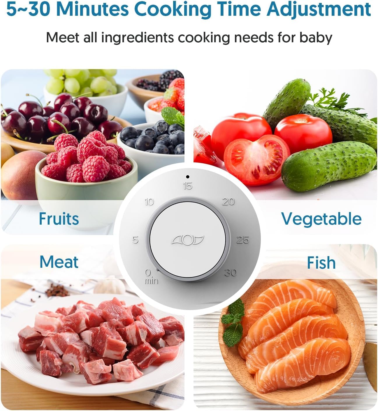 Bellababy White Baby Food Maker Blender Steamer Puree Processor for Infants DEMO