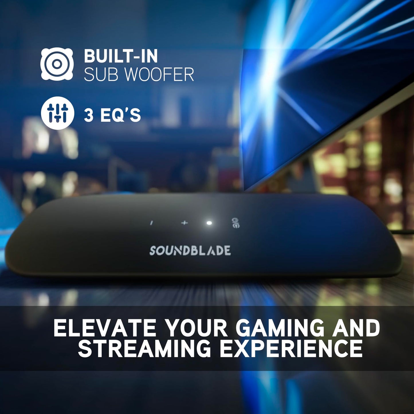 BlueAnt 2.1 Channel White Desktop Soundbar PC Speakers for Home Office DEMO