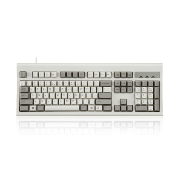 Perixx Full Keyboards Sized Wired USB Ergonomic Curved Beige Keyboard for DEMO