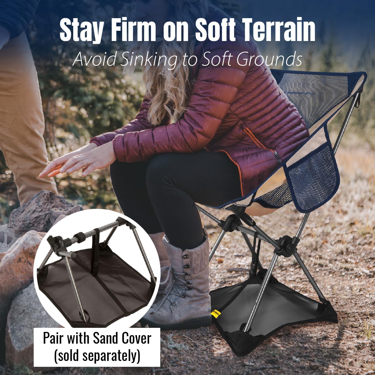 Trekology Portable Chairs Camping Chair Ultralight Compact Folding Sahara DEMO