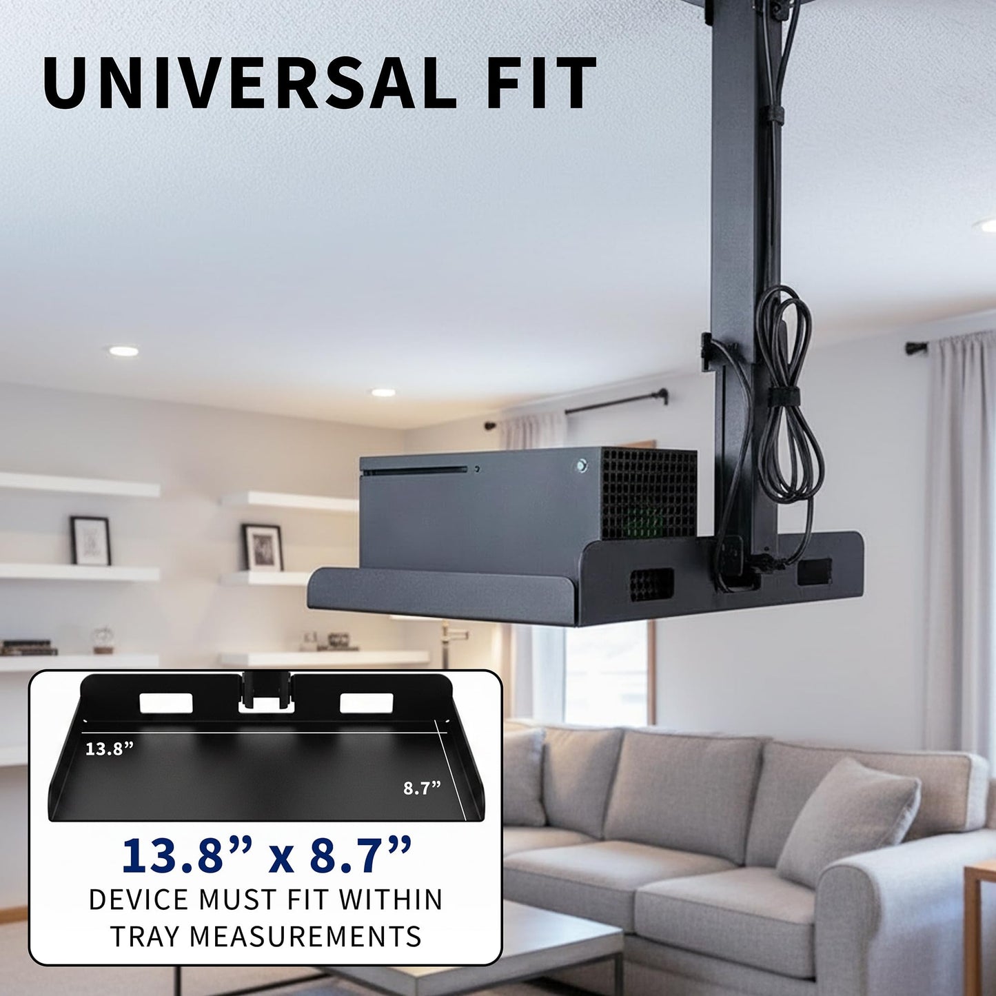VIVO Adjustable Mounts Ceiling Projector Mount - Tilt, Swivel, Black DEMO